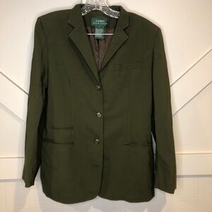 Lauren Ralph Lauren Green Blazer Elegant Suit Jacket